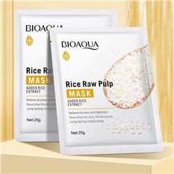 Маска для лица тканевая с экстрактом белого риса Bioaqua, 25г