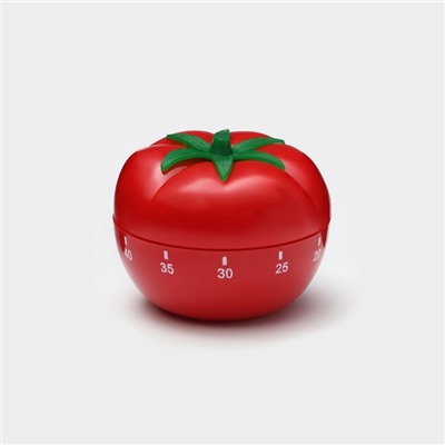 Таймер механический Доляна «Помидор», кухонный, 6.5×6.5 см, красный