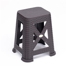 Табурет садовый «Ротанг», 45.5×37.5×35 см, пластиковый, коричневый