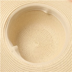 Шляпа женская плетёная MINAKU, коричневая, размер 58