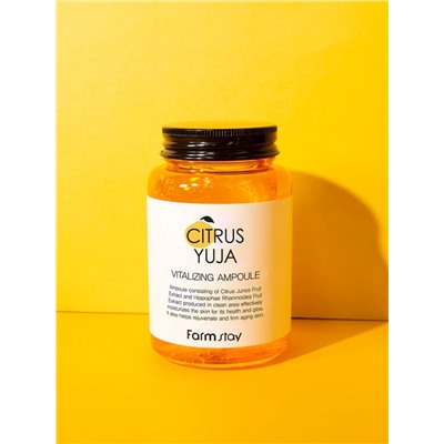 FARMSTAY - СЫВОРОТКА ДЛЯ ЛИЦА С ЭКСТРАКТОМ ЮДЗУ CITRUS YUJA VITALIZING AMPOULE, 250 МЛ.