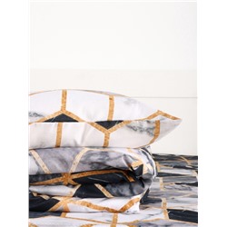 Постельное бельё 1.5-спальное «Экономь и Я», микрофибра 60 г/м², чёрное, белое