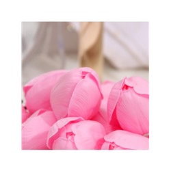 Мыльные цветы, тюльпаны, розовые, набор 50 шт.