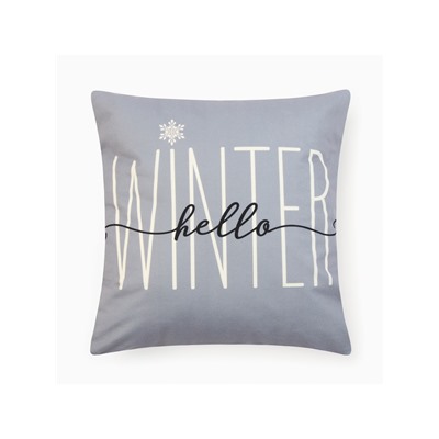 Набор декоративных новогодних наволочек «Этель. Hello, winter» 40×40 см, 4 штуки, велюр