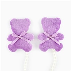 Заколка для волос новогодняя «Зимние котики», набор 2 шт., 5.5×5 см