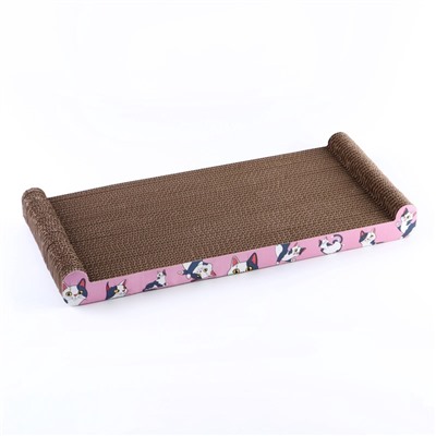 Когтеточка из картона с кошачьей мятой «Котик», 45 см × 20 см × 4.5 см