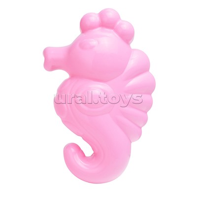 Набор №348: песочная мельница №2 с основанием ситечко среднее №2, ведро среднее с наклейкой, совок №2, грабельки №2, формочки (черепаха + морской конёк)