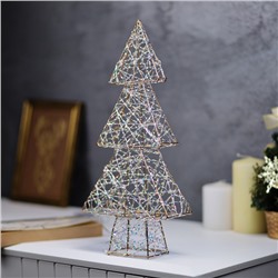 УЦЕНКА Фигура световая «Ёлочка», 36×17×6 см, 20 LED, от батареек ААх2, свечение тёплое белое