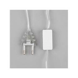 Гирлянда - нить, 5 м с насадками «Клубки серо-зелёные», IP20, прозрачная нить, 20 LED, свечение белое, 220 В