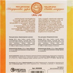 Подарочный набор новогодний женский «Сочное настроение»: гель для душа и пена для ванны, 2×250 мл, URAL LAB