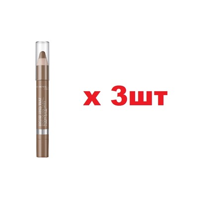 Rimmel Brow Помада-карандаш для бровей 002 Medium 3шт