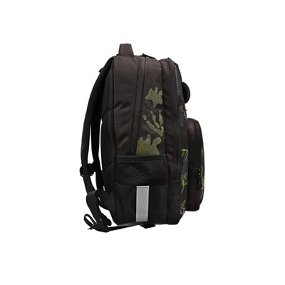 Рюкзак школьный, 40×27×16 см, Grizzly, эргономичная спинка, отделение для ноутбука, чёрный, RB-559-3_1