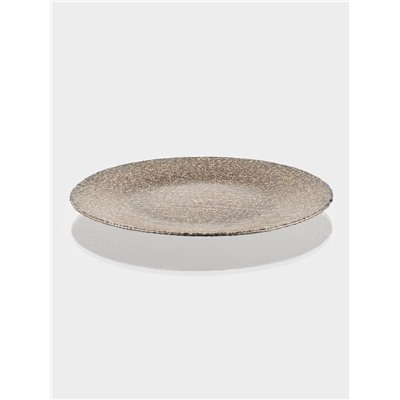 Тарелка подстановочная Magistro Bronze, d=33 см, стекло, золотистый