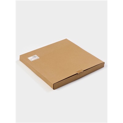 Подставка для торта Доляна «Марбл чёрный», d=32 см, вращающаяся, стекло, чёрная