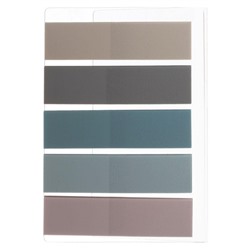 Закладки с клеевым краем 12х45 мм 5цв х 20л пластиковые,прямоуг. "Mist" с европодв. 090304 Хатбер