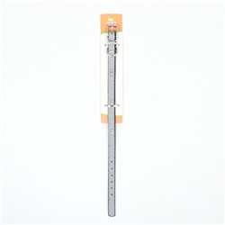 Ошейник «Пижон» с косточками, светоотражающий, 37×1.3 см, ОШ 26-33, чёрный