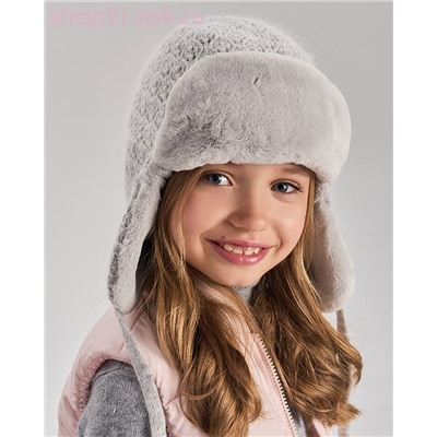 Лилли ажур Ушанка для девочки (54-56)
