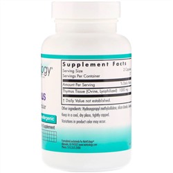 Nutricology, тимус, 75 вегетарианских капсул