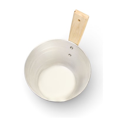 Ушат для бани и сауны, 3 л, алюминий, с деревянной ручкой