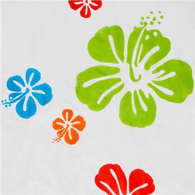 Штора для ванны Доляна «Гавайская роза», 180×180 см, EVA