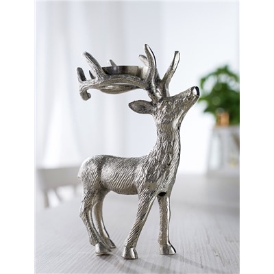 Подсвечник «Лесной олень», 13×7.5×18 см, алюминий
