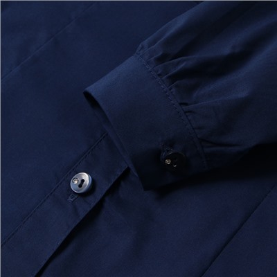 Блузка для девочек, цвет темно-синий, рост 122 см