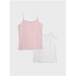 Майка трикотажная для девочек, 2 шт в комплекте