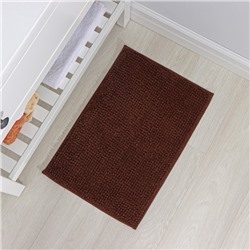 Коврик для дома Доляна «Букли», 40×60 см, коричневый