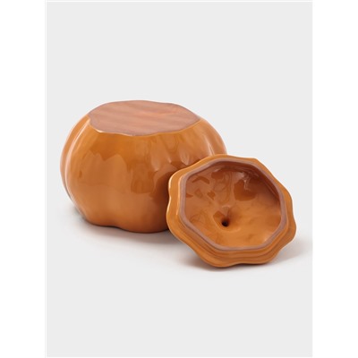 Горшок для запекания Борисовская керамика «Тыква», 720 мл, оранжевый