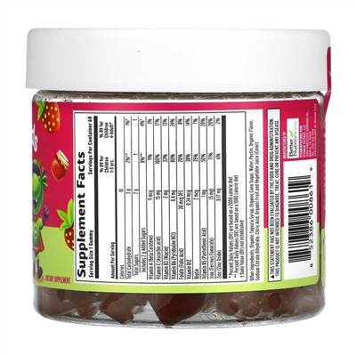 Vitamin Friends, Iron Vegan Gummies, Strawberry Jam, 60 Pectin Gummies