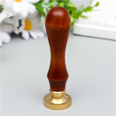 Печать для сургуча с деревянной ручкой «Корона с буквой G», 9×2.5×2.5 см