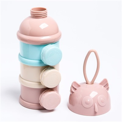 УЦЕНКА Контейнер для детского питания 4 секции «Совушка», МИКС