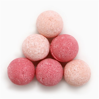 Бомбочки для ванны «Сияй», аромат клубничное шампанское, 6×20 г, Чистое счастье