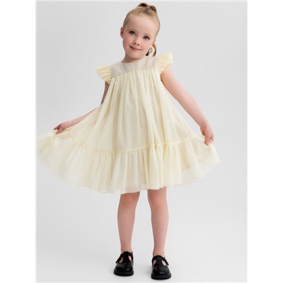 Платье нарядное для девочки MINAKU: PartyDress, бежевое, рост 92-98 см