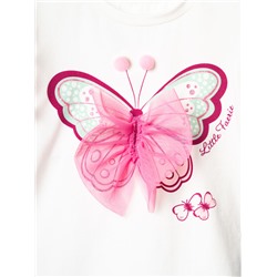 Комплект детский трикотажный для девочек: джемпер (футболка), юбка-шорты