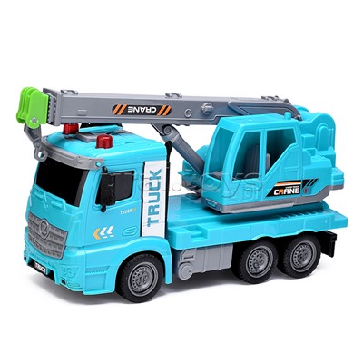 Машина "Автокран" на батарейках, в коробке