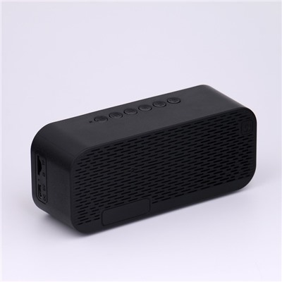 Часы - будильник электронные настольные: колонка, bluetooth, tf-карта, 14.2×6 см, USB, чёрные