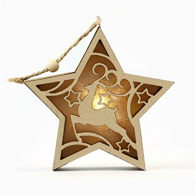 Ёлочная игрушка новогодняя «Олень», 11.5×11 см