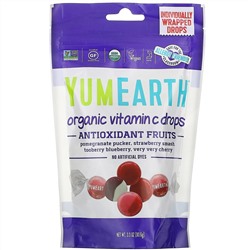 YumEarth, Органические леденцы с витамином С, Anti-Oxifruits, 93,6 г (3,3 унции)