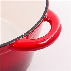 40623 Кастрюля чугун 5,9 л эмаль/покрытие красная MB (х2)