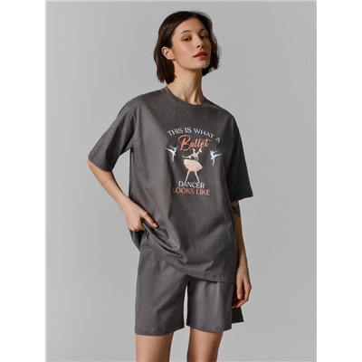 КОМПЛЕКТ ЖЕНСКИЙ (ДЖЕМПЕР, ШОРТЫ) 592596-1