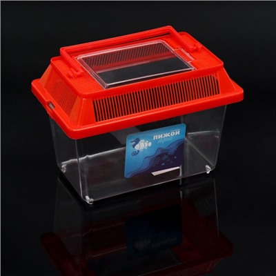 Переноска прямоугольная, 17.6×11.2×13 см, красный