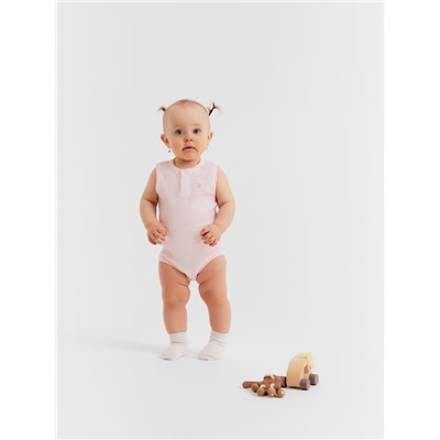 Боди без рукавов Крошка Я Melange, рост 68-74, розовое