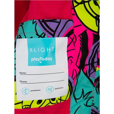 Куртка текстильная с полиуретановым покрытием для девочек (ветровка)