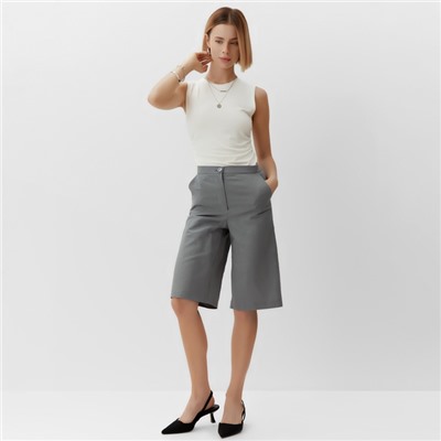 Бермуды женские MINAKU: Safari, серые, размер 42