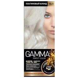 Gamma Perfect Color Стойкая Крем-Краска для волос тон 10.1 платиновый блонд с окислителем кремом 9% 50 мл
