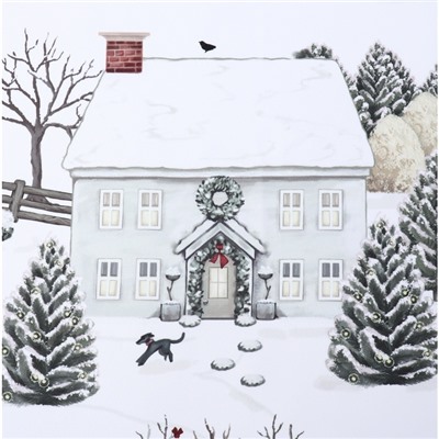 Шторы «Этель» Winter countryside, 145×260 см, 2 шт., 140 г/м²