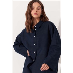 Рубашка короткая  S021_NAVI/Темно-синий