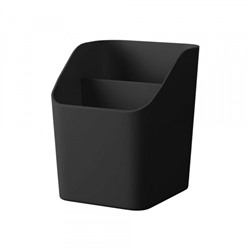 Подставка для письменных принадлежностей "Submarine Mini" Classic 8х10х8,5 см черная 2 отделения 61615 ErichKrause