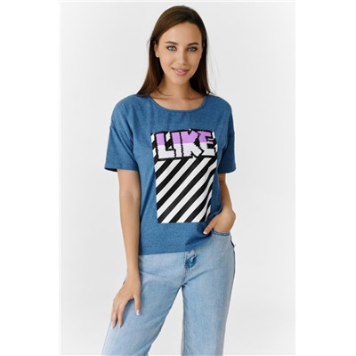 Футболка 8082 (Индиго)